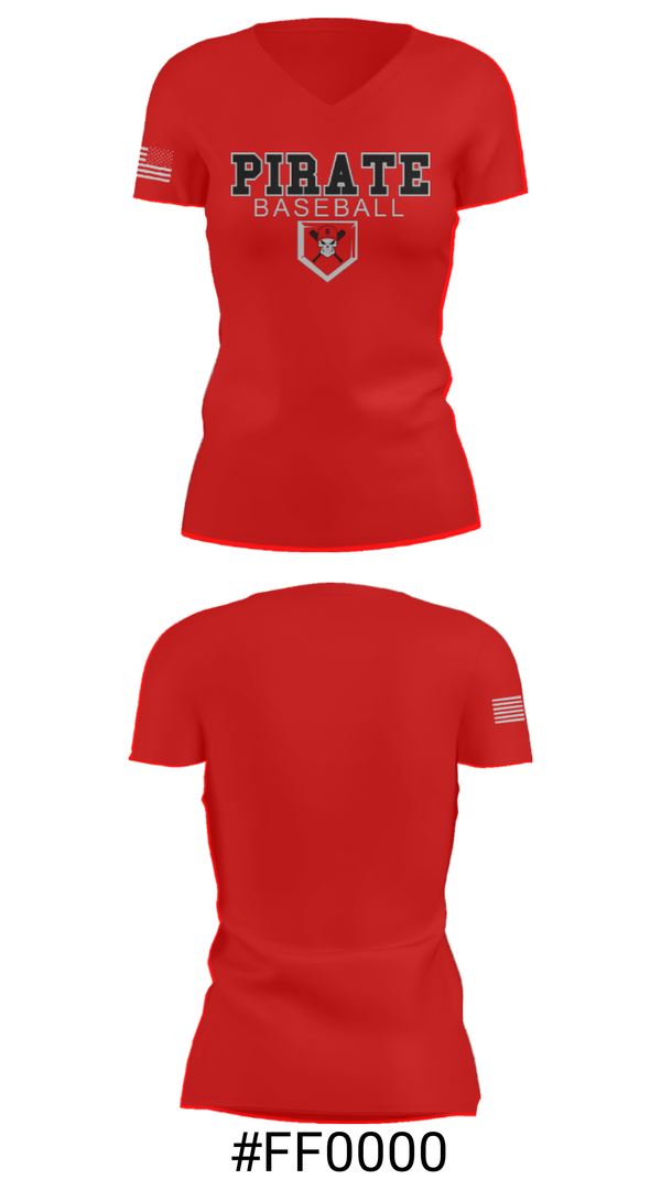 Women's Short Sleeve Vneck Shirt, Grants High School Baseball, Baseball, Teamtime, Team time, sublimation, custom sports apparel, team uniforms, spirit wear, spiritwear, sports uniforms, custom shirts, team store, custom team store, fundraiser sports, apparel fundraiser