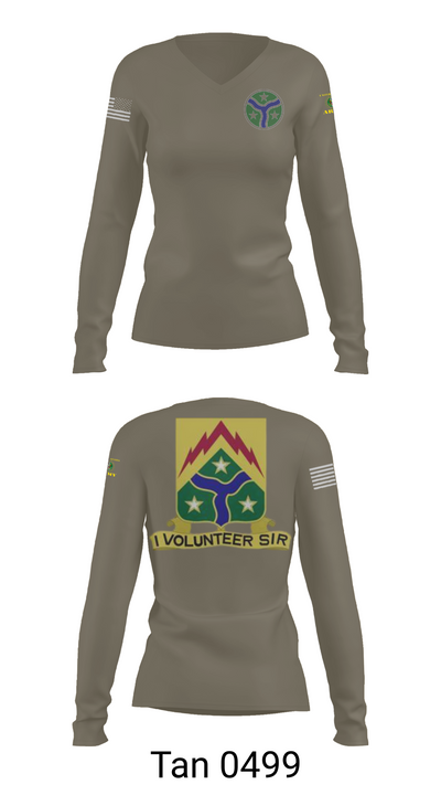 278th Armored Cavalry 65599627 Women's Long Sleeve V-neck Shirt - 77