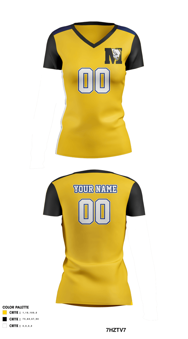 Womens Short Sleeve Vneck Shirt, McAlester Middle School Volleyball, Women's Volleyball, Teamtime, Team time, sublimation, custom sports apparel, team uniforms, spirit wear, spiritwear, sports uniforms, custom shirts, team store, custom team store, fundraiser sports, apparel fundraiser