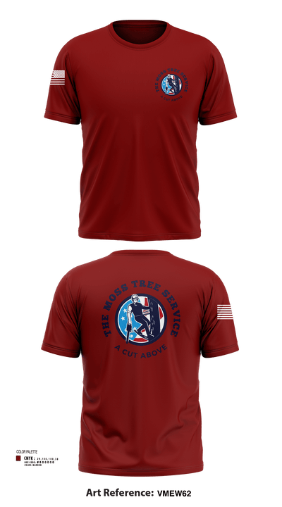 The Moss Tree Service 86074742 Short Sleeve Performance Shirt - 101