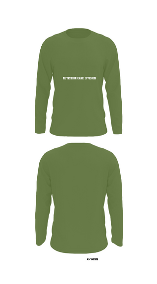 Long Sleeve Performance Shirt, NUTRITION CARE DIVISION, Army, Teamtime, Team time, sublimation, custom sports apparel, team uniforms, spirit wear, spiritwear, sports uniforms, custom shirts, team store, custom team store, fundraiser sports, apparel fundraiser