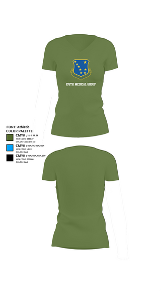 Womens Short Sleeve Vneck Shirt, 176th Medical Group, , Teamtime, Team time, sublimation, custom sports apparel, team uniforms, spirit wear, spiritwear, sports uniforms, custom shirts, team store, custom team store, fundraiser sports, apparel fundraiser