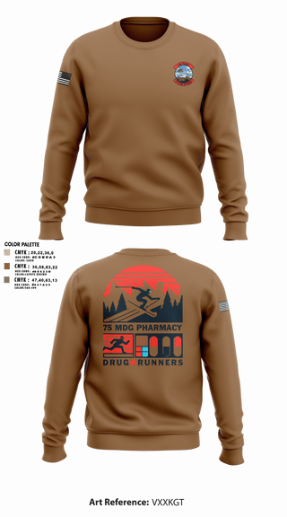 Crew Neck Sweatshirt, 75 HCOS SGGD, Air Force, Teamtime, Team time, sublimation, custom sports apparel, team uniforms, spirit wear, spiritwear, sports uniforms, custom shirts, team store, custom team store, fundraiser sports, apparel fundraiser