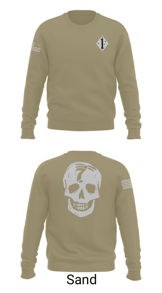 Crew Neck Sweatshirt, 3/7 Kilo 3rd, Marines, Teamtime, Team time, sublimation, custom sports apparel, team uniforms, spirit wear, spiritwear, sports uniforms, custom shirts, team store, custom team store, fundraiser sports, apparel fundraiser