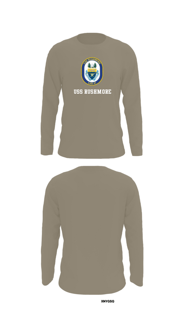 Long Sleeve Performance Shirt, USS RUSHMORE, Navy, Teamtime, Team time, sublimation, custom sports apparel, team uniforms, spirit wear, spiritwear, sports uniforms, custom shirts, team store, custom team store, fundraiser sports, apparel fundraiser