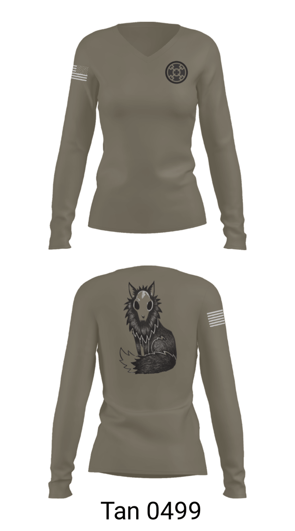 Women's Long Sleeve Vneck Shirt, 758th SMC, Army, Teamtime, Team time, sublimation, custom sports apparel, team uniforms, spirit wear, spiritwear, sports uniforms, custom shirts, team store, custom team store, fundraiser sports, apparel fundraiser