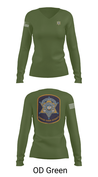 Womens Long Sleeve Vneck Shirt, Criminal Investigation, , Teamtime, Team time, sublimation, custom sports apparel, team uniforms, spirit wear, spiritwear, sports uniforms, custom shirts, team store, custom team store, fundraiser sports, apparel fundraiser