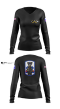 Blue Ewok Women's Long Sleeve V-neck Shirt - 5