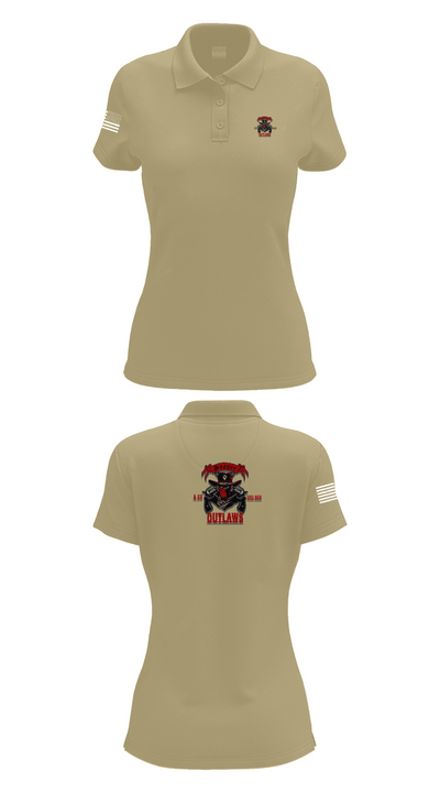1st Cav 3rd BEB ACO “Outlaw” 26050873 Women's Short Sleeve Performance Polo  - 95