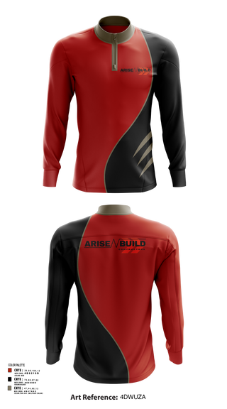 Quarter Zip Jacket, Arise N Build, , Teamtime, Team time, sublimation, custom sports apparel, team uniforms, spirit wear, spiritwear, sports uniforms, custom shirts, team store, custom team store, fundraiser sports, apparel fundraiser