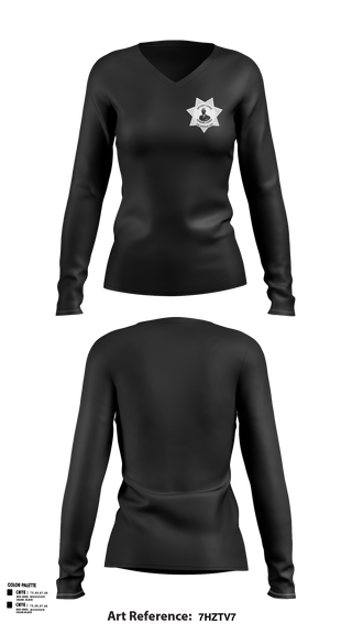 Womens Long Sleeve Vneck Shirt, Lil Ray's Holster Co., , Teamtime, Team time, sublimation, custom sports apparel, team uniforms, spirit wear, spiritwear, sports uniforms, custom shirts, team store, custom team store, fundraiser sports, apparel fundraiser