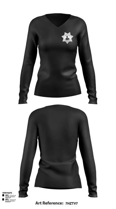 Lil Ray's Holster Co. 42108552 Women's Long Sleeve V-neck Shirt - 103