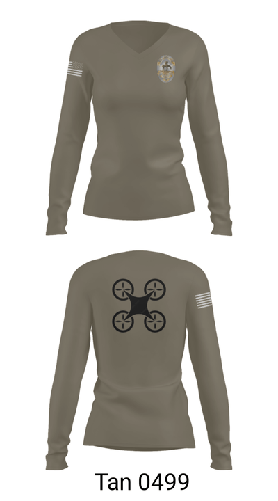 UAS Pilot 79389667 Women's Long Sleeve V-neck Shirt - 73