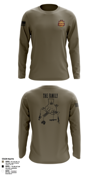 Long Sleeve Performance Shirt, 2nd PLT A CO-The Family, Army, Teamtime, Team time, sublimation, custom sports apparel, team uniforms, spirit wear, spiritwear, sports uniforms, custom shirts, team store, custom team store, fundraiser sports, apparel fundraiser