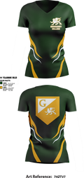Grossmont College Softball 7562303 Women's Short Sleeve V-neck Shirt - 2
