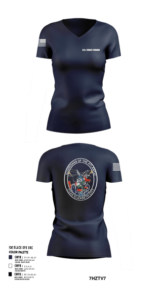 Womens Short Sleeve Vneck Shirt, Air Station Elizabeth City, , Teamtime, Team time, sublimation, custom sports apparel, team uniforms, spirit wear, spiritwear, sports uniforms, custom shirts, team store, custom team store, fundraiser sports, apparel fundraiser