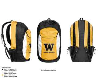 Gear Bag, Winona Wildcats, Men's Basketball, Teamtime, Team time, sublimation, custom sports apparel, team uniforms, spirit wear, spiritwear, sports uniforms, custom shirts, team store, custom team store, fundraiser sports, apparel fundraiser