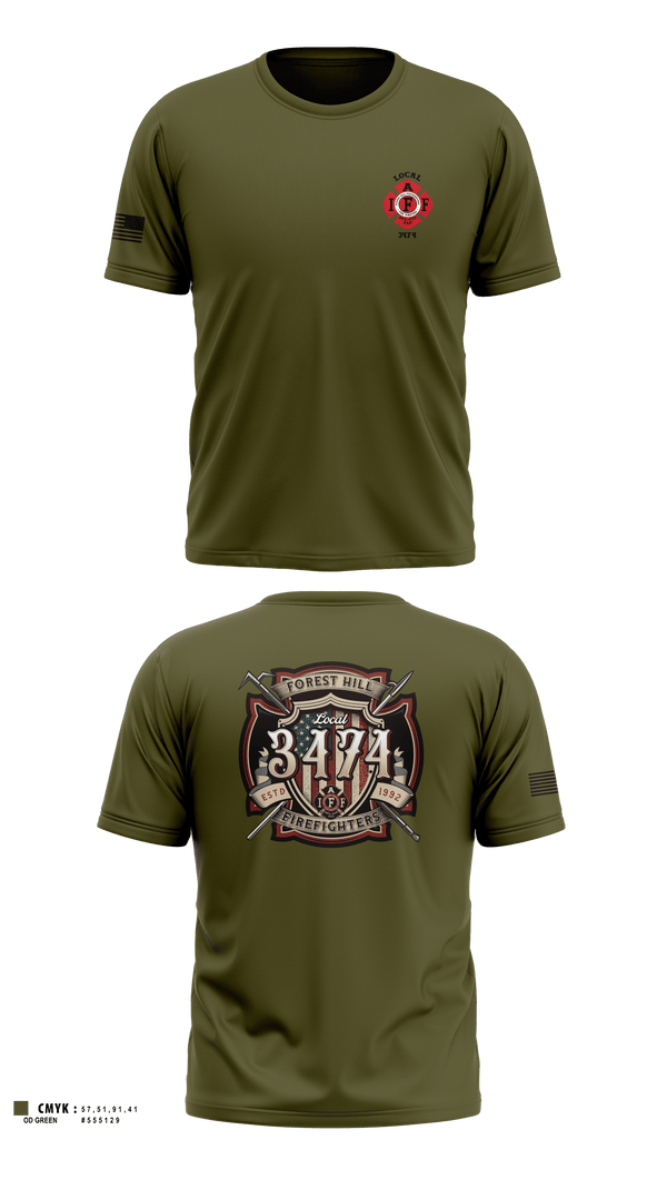 Short Sleeve Performance Shirt, Local 3474IAFF Local 3474, Fire Department, Teamtime, Team time, sublimation, custom sports apparel, team uniforms, spirit wear, spiritwear, sports uniforms, custom shirts, team store, custom team store, fundraiser sports, apparel fundraiser