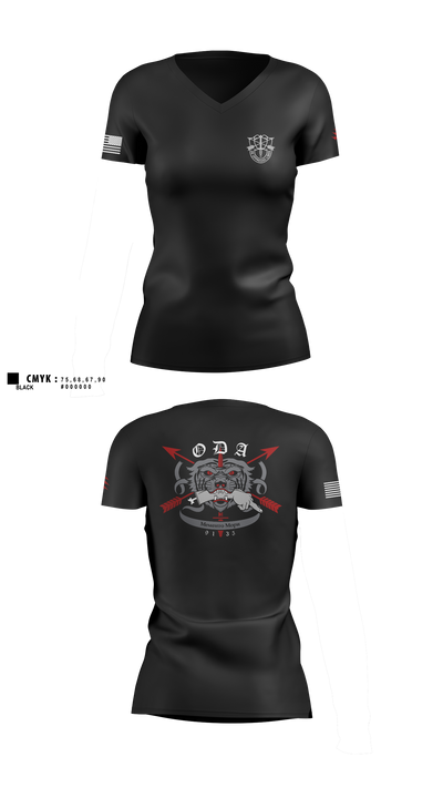 9135 74248707 Women's Short Sleeve V-neck Shirt - 2