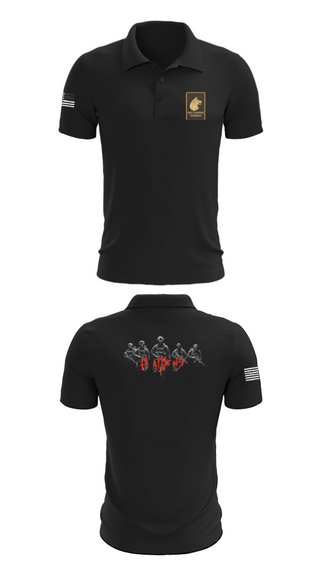 Short Sleeve Performance Polo, Alpha Company  2-27, Army, Teamtime, Team time, sublimation, custom sports apparel, team uniforms, spirit wear, spiritwear, sports uniforms, custom shirts, team store, custom team store, fundraiser sports, apparel fundraiser