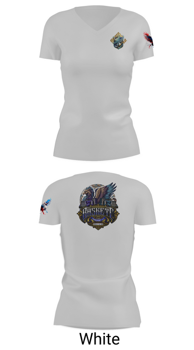 Baskett Transport LLC 41434065 Women's Short Sleeve V-neck Shirt - 19