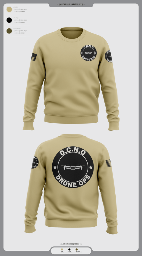 Crew Neck Sweatshirt, D.C.N.O, Marines, Teamtime, Team time, sublimation, custom sports apparel, team uniforms, spirit wear, spiritwear, sports uniforms, custom shirts, team store, custom team store, fundraiser sports, apparel fundraiser