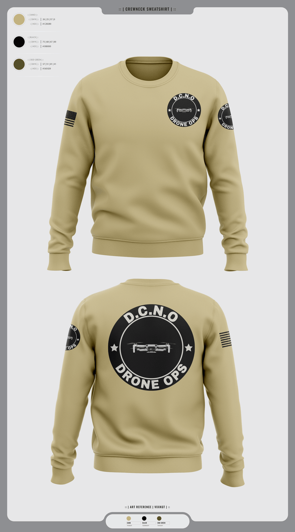 Crew Neck Sweatshirt, D.C.N.O, Marines, Teamtime, Team time, sublimation, custom sports apparel, team uniforms, spirit wear, spiritwear, sports uniforms, custom shirts, team store, custom team store, fundraiser sports, apparel fundraiser