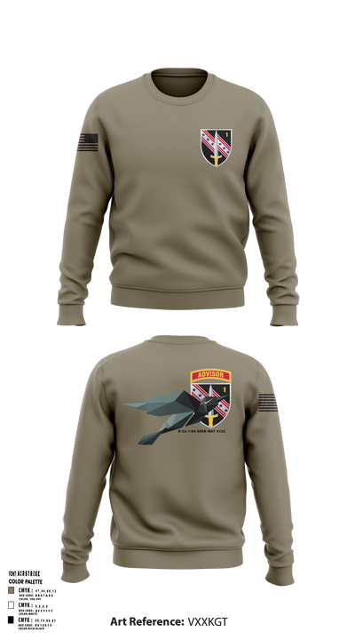 B Co 1-54 SFAB MAT 6122 Crew Neck Sweatshirt - 30