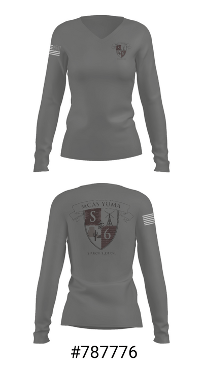 MCAS Yuma Station S6 475823897 Women's Long Sleeve V-neck Shirt - 20