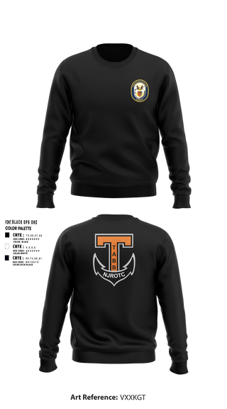 Crew Neck Sweatshirt, Tabb NJROTC, Navy, Teamtime, Team time, sublimation, custom sports apparel, team uniforms, spirit wear, spiritwear, sports uniforms, custom shirts, team store, custom team store, fundraiser sports, apparel fundraiser