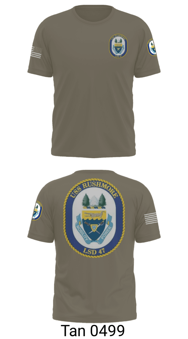 Old School Cotton Feel Shirt, USS RUSHMORE, Navy, Teamtime, Team time, sublimation, custom sports apparel, team uniforms, spirit wear, spiritwear, sports uniforms, custom shirts, team store, custom team store, fundraiser sports, apparel fundraiser