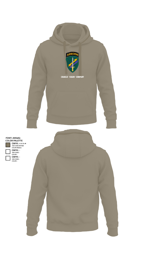 Hoodie, Charlie “Chaos” Company, , Teamtime, Team time, sublimation, custom sports apparel, team uniforms, spirit wear, spiritwear, sports uniforms, custom shirts, team store, custom team store, fundraiser sports, apparel fundraiser