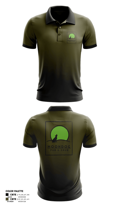 Moondog pub and grub 52756247 Short Sleeve Performance Polo - 1