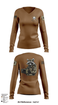 Node 66216 Bandwidth Bandits 75270738 Women's Long Sleeve V-neck Shirt - 117
