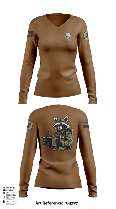 Node 66216 Bandwidth Bandits 75270738 Women's Long Sleeve V-neck Shirt - 117