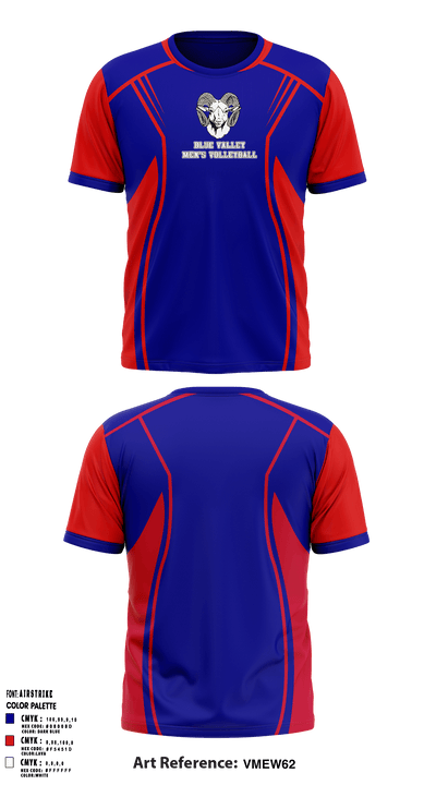 Blue Valley High School Volleyball 55453386 Short Sleeve Performance Shirt - 4