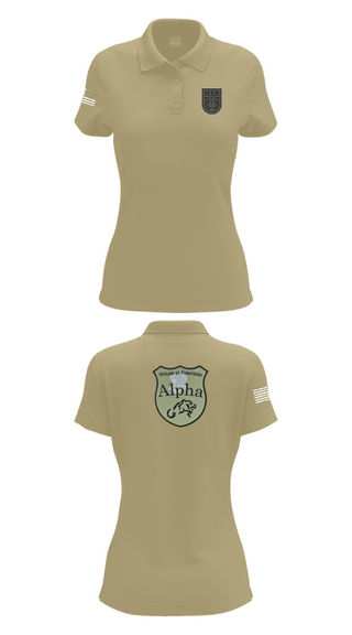 Womens Short Sleeve Performance Polo, 4./401 PzGrenBtl, Army, Teamtime, Team time, sublimation, custom sports apparel, team uniforms, spirit wear, spiritwear, sports uniforms, custom shirts, team store, custom team store, fundraiser sports, apparel fundraiser