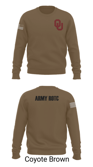 Crew Neck Sweatshirt, OU Army ROTC, Army, Teamtime, Team time, sublimation, custom sports apparel, team uniforms, spirit wear, spiritwear, sports uniforms, custom shirts, team store, custom team store, fundraiser sports, apparel fundraiser