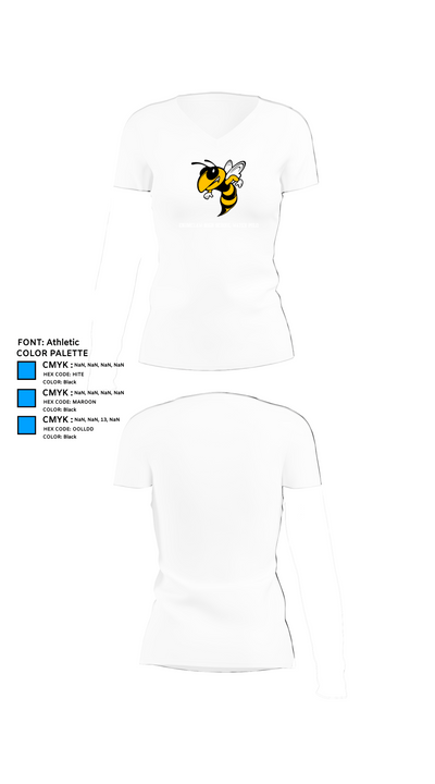 Enumclaw High School Water Polo 63753574 Women's Short Sleeve V-neck Shirt - 18