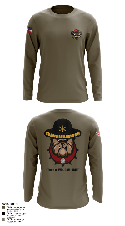 Bravo BulldawgsBravo BulldawgsB_3-6 ADARBulldawgs 3-6ADAR 29854779 Long Sleeve Performance Shirt - 3
