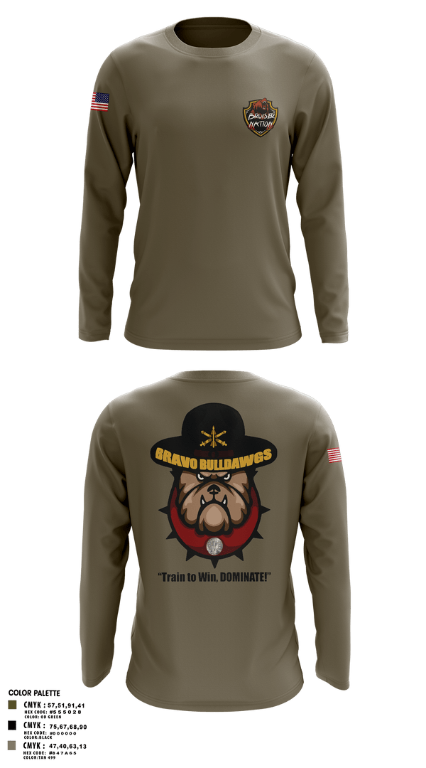 Long Sleeve Performance Shirt, Bravo Bulldawgs 3-6 ADARBulldawgs Battery, Army, Teamtime, Team time, sublimation, custom sports apparel, team uniforms, spirit wear, spiritwear, sports uniforms, custom shirts, team store, custom team store, fundraiser sports, apparel fundraiser