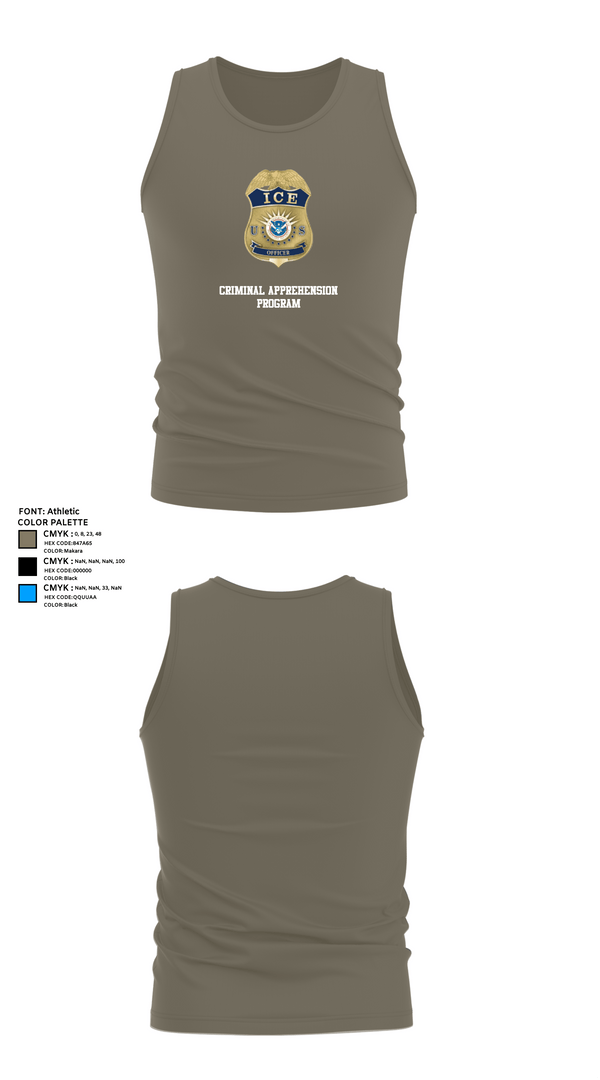 Tank Top, Criminal Apprehension Program, Police, Teamtime, Team time, sublimation, custom sports apparel, team uniforms, spirit wear, spiritwear, sports uniforms, custom shirts, team store, custom team store, fundraiser sports, apparel fundraiser