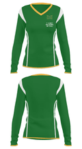 T W Josey High School Softball 29418827 Women's Long Sleeve V-neck Shirt - 34