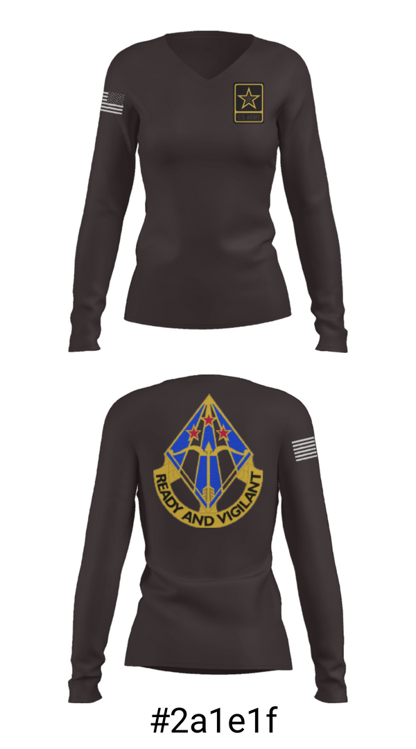 Women's Long Sleeve Vneck Shirt, Air defense, National Guard, Teamtime, Team time, sublimation, custom sports apparel, team uniforms, spirit wear, spiritwear, sports uniforms, custom shirts, team store, custom team store, fundraiser sports, apparel fundraiser