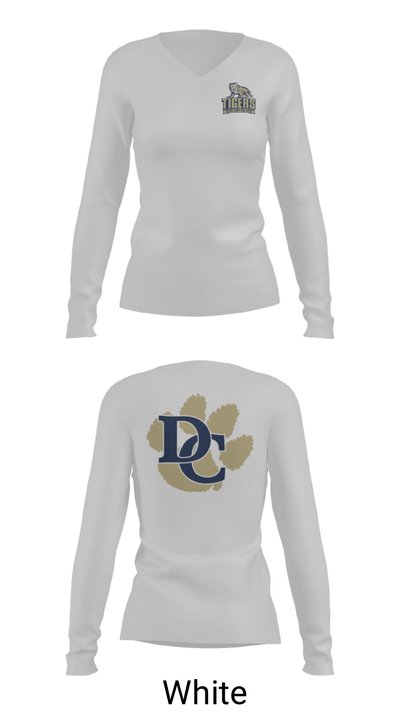 Douglas County High School Golf 70822223 Women's Long Sleeve V-neck Shirt - 16