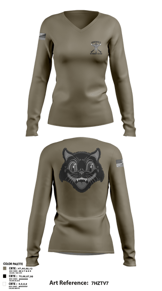 Womens Long Sleeve Vneck Shirt 1, Hohenfels VTFHohenfels Veterinary Section, Army, Teamtime, Team time, sublimation, custom sports apparel, team uniforms, spirit wear, spiritwear, sports uniforms, custom shirts, team store, custom team store, fundraiser sports, apparel fundraiser