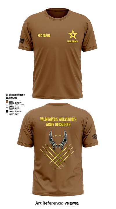 Wilmington Army Recruiting Station 61290621 Short Sleeve Performance Shirt - 1