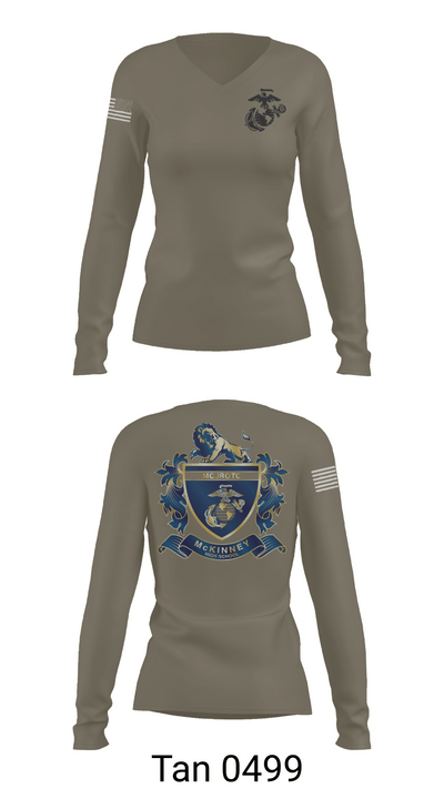 MHS MCJROTC 59562890 Women's Long Sleeve V-neck Shirt -1 77