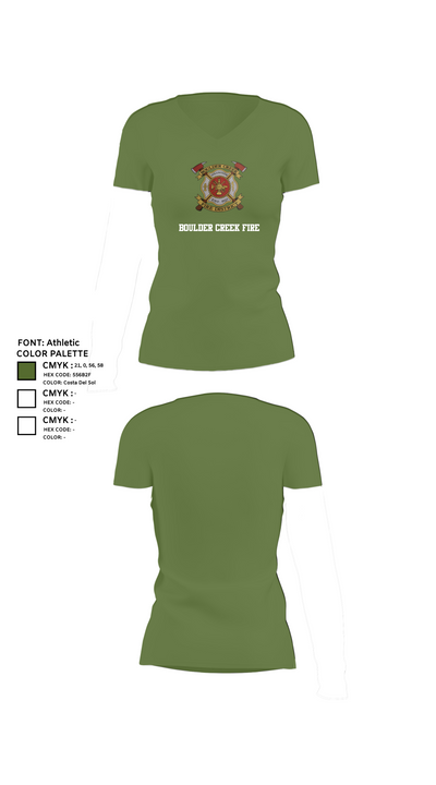 Boulder creek fire 92680239 Women's Short Sleeve V-neck Shirt - 44