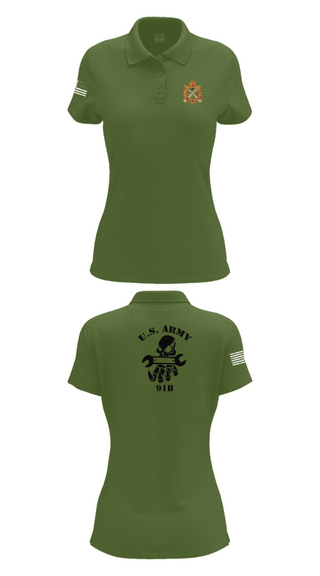 Womens Short Sleeve Performance Polo, 411TH, Army, Teamtime, Team time, sublimation, custom sports apparel, team uniforms, spirit wear, spiritwear, sports uniforms, custom shirts, team store, custom team store, fundraiser sports, apparel fundraiser